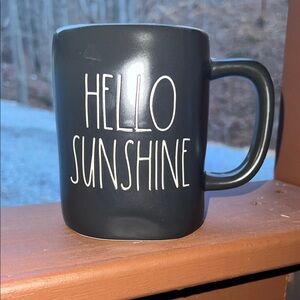 Rae Dunn Black 'Hello Sunshine' Coffee Mug